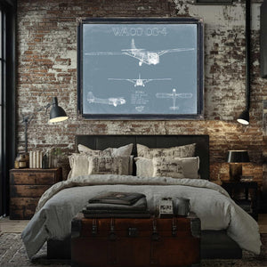 Bella Frye Home & Garden > Decor > Artwork WACO CG-4 Aircraft Blueprint Wall Art - Original Airplane Print