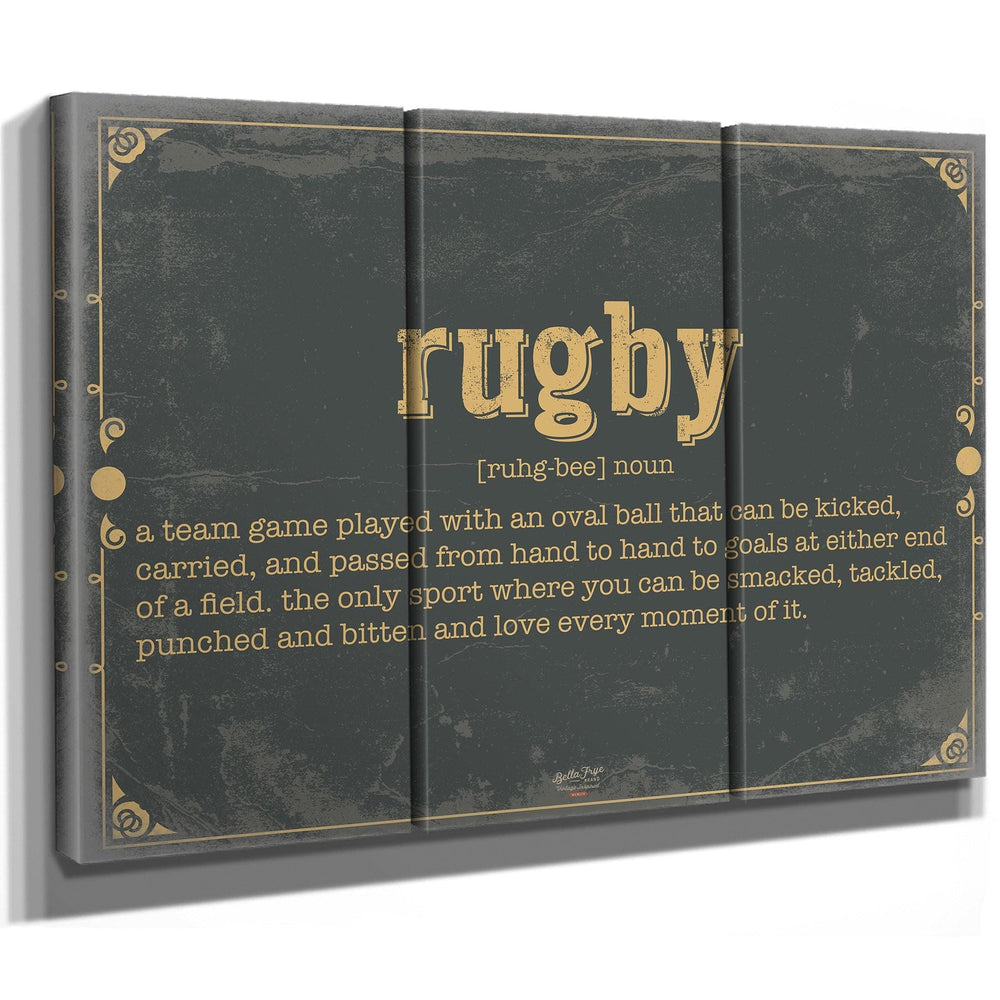 Bella Frye Home & Garden > Decor > Artwork Rugby Word Definition Wall Art - Gift for Rugby Dictionary Artwork