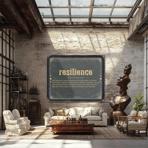 Bella Frye Home & Garden > Decor > Artwork Resilience Word Definition Wall Art - Gift for Resilience Dictionary Artwork