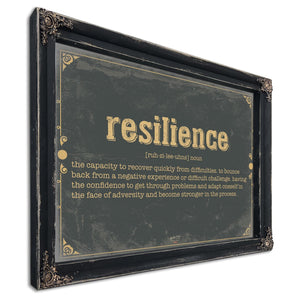 Bella Frye Home & Garden > Decor > Artwork Resilience Word Definition Wall Art - Gift for Resilience Dictionary Artwork