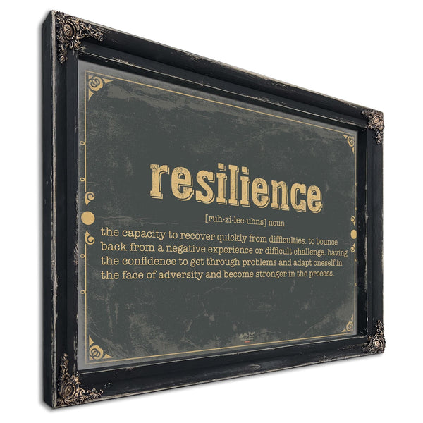 Bella Frye Home & Garden > Decor > Artwork Resilience Word Definition Wall Art - Gift for Resilience Dictionary Artwork