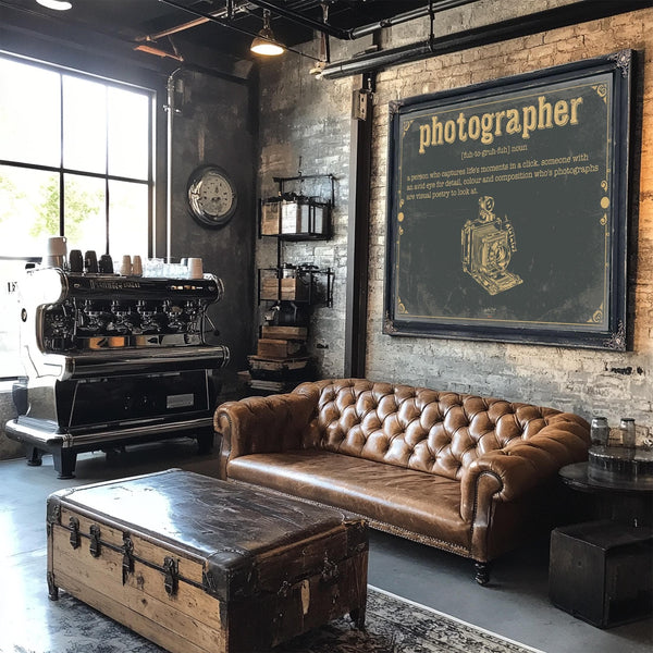 Bella Frye Home & Garden > Decor > Artwork Photographer Word Definition Wall Art - Gift for Photographer Artwork