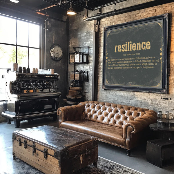 Bella Frye Home & Garden > Decor > Artwork Resilience Word Definition Wall Art - Gift for Resilience Dictionary Artwork