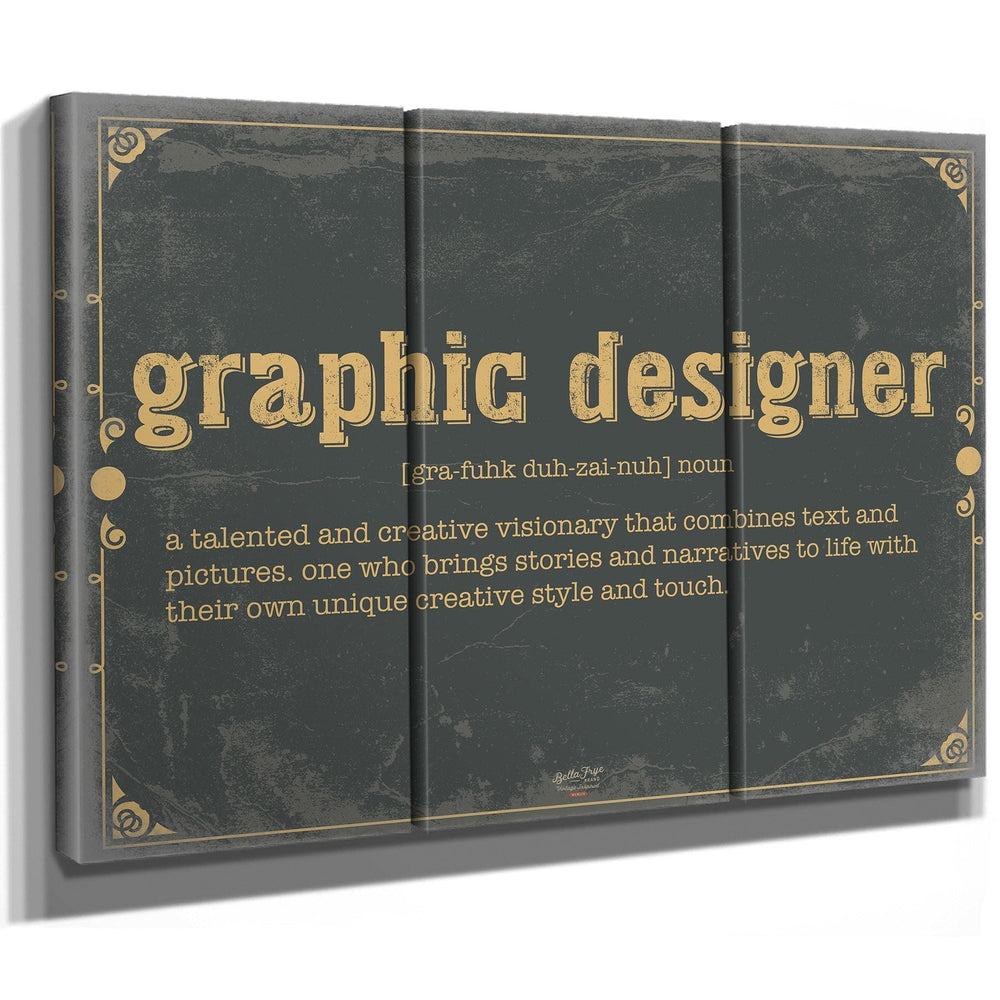 Bella Frye Home & Garden > Decor > Artwork Graphic Designer Word Definition Wall Art - Gift for Graphic Designer Dictionary Artwork
