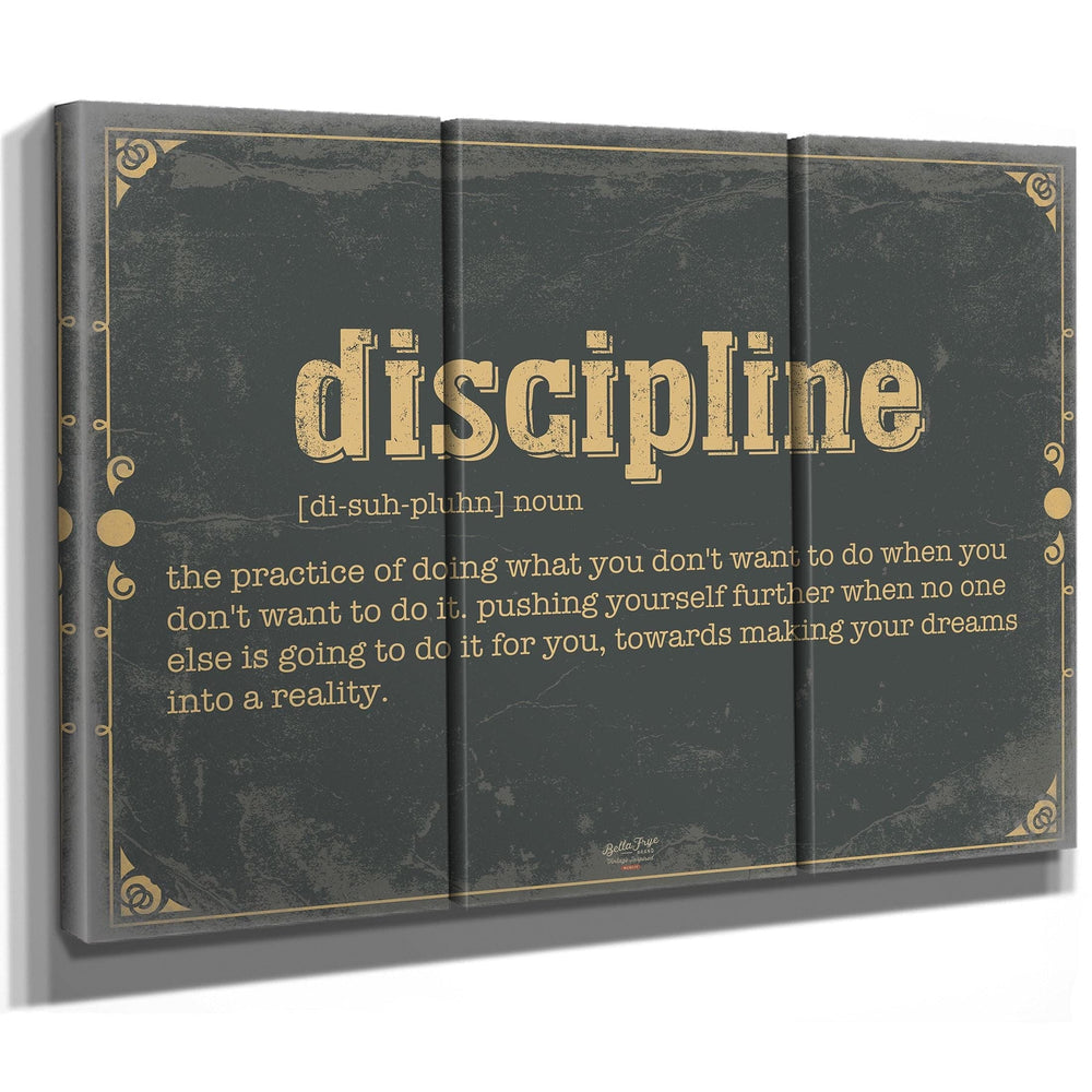 Bella Frye Home & Garden > Decor > Artwork Discipline Word Definition Wall Art - Gift for Discipline Dictionary Artwork