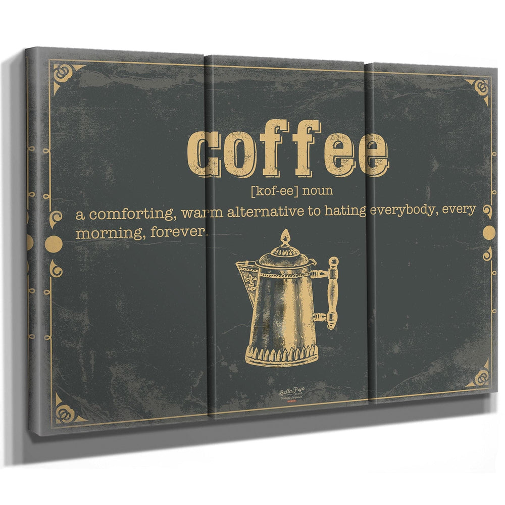 Bella Frye Home & Garden > Decor > Artwork Coffee Word Definition Wall Art - Gift for Coffee Dictionary Artwork