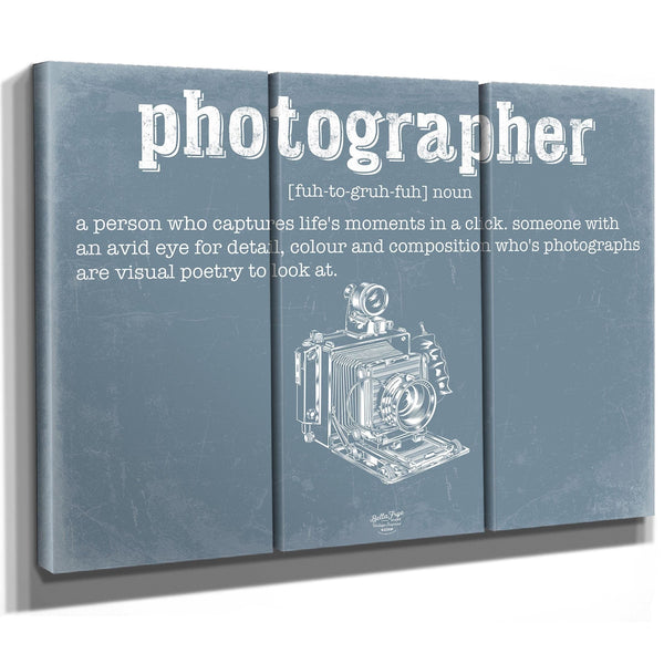 Bella Frye Home & Garden > Decor > Artwork Photographer Definition Wall Art - Gift for Photographer Dictionary Artwork