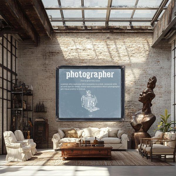 Bella Frye Home & Garden > Decor > Artwork Photographer Definition Wall Art - Gift for Photographer Dictionary Artwork