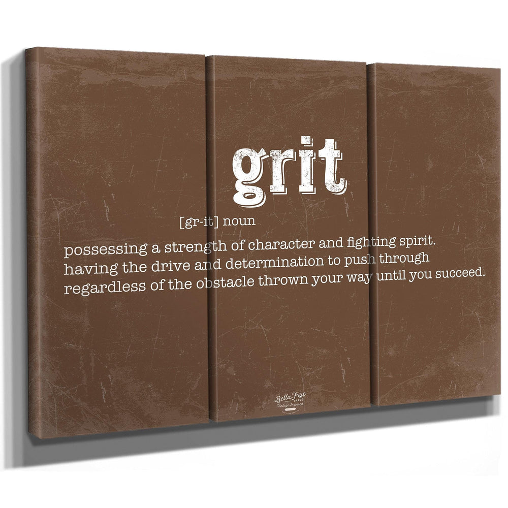 Bella Frye Home & Garden > Decor > Artwork Grit Definition Wall Art - Gift for Grit Dictionary Artwork