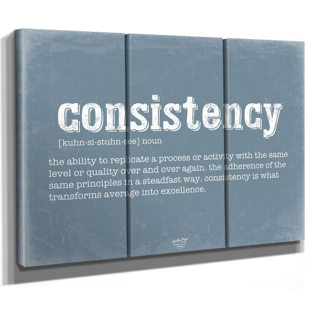 Bella Frye Home & Garden > Decor > Artwork Consistency Definition Wall Art - Gift for Consistency Dictionary Artwork
