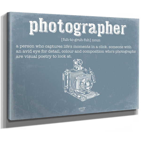 Bella Frye Home & Garden > Decor > Artwork Photographer Definition Wall Art - Gift for Photographer Dictionary Artwork