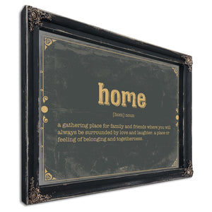 Bella Frye Home & Garden > Decor > Artwork Home Word Definition Wall Art - Gift for Home Dictionary Artwork