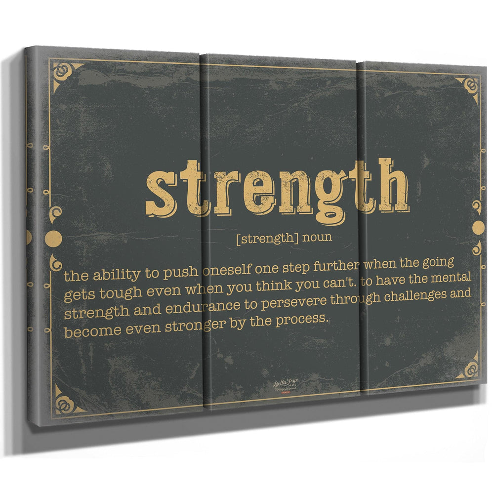 Bella Frye Home & Garden > Decor > Artwork Strength Word Definition Wall Art - Gift for Strength Dictionary Artwork