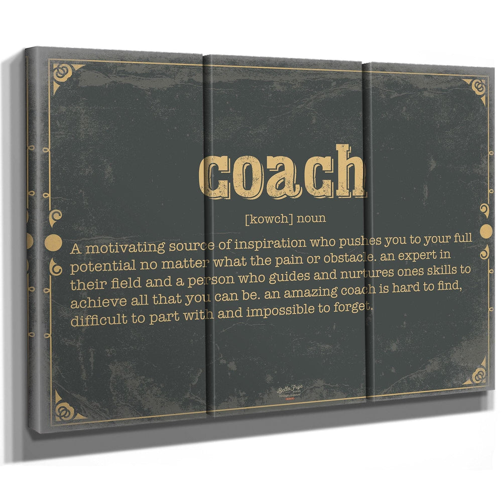 Bella Frye Home & Garden > Decor > Artwork Coach Word Definition Wall Art - Gift for Coach Dictionary Artwork