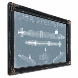 Bella Frye Home & Garden > Decor > Artwork USS Plunger (SSN-595) Blueprint Wall Art - Original Submarine Print