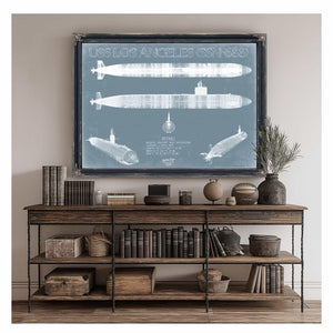 Bella Frye Home & Garden > Decor > Artwork USS Los Angeles (SSN-688) Blueprint Wall Art - Original Submarine Print