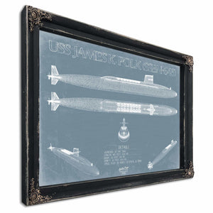 Bella Frye Home & Garden > Decor > Artwork USS James K. Polk (SSBN-645) Blueprint Wall Art - Original Submarine Print