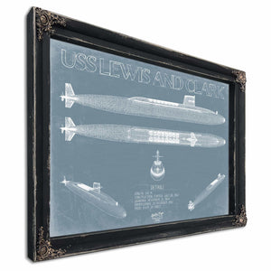 Bella Frye Home & Garden > Decor > Artwork USS Lewis and Clark (SSBN-644) Blueprint Wall Art - Original Submarine Print