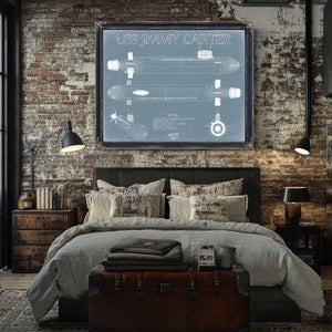 Bella Frye Home & Garden > Decor > Artwork USS Jimmy Carter (SSN-23) Blueprint Wall Art - Original Submarine Print