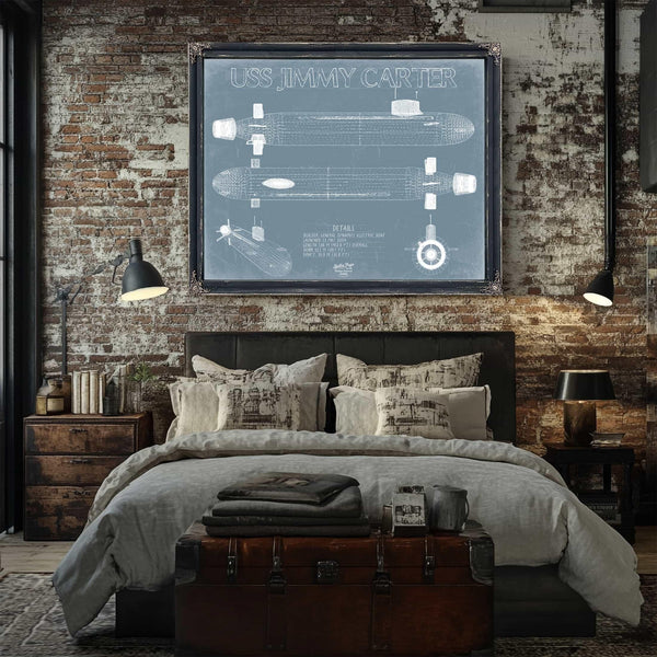 Bella Frye Home & Garden > Decor > Artwork USS Jimmy Carter (SSN-23) Blueprint Wall Art - Original Submarine Print