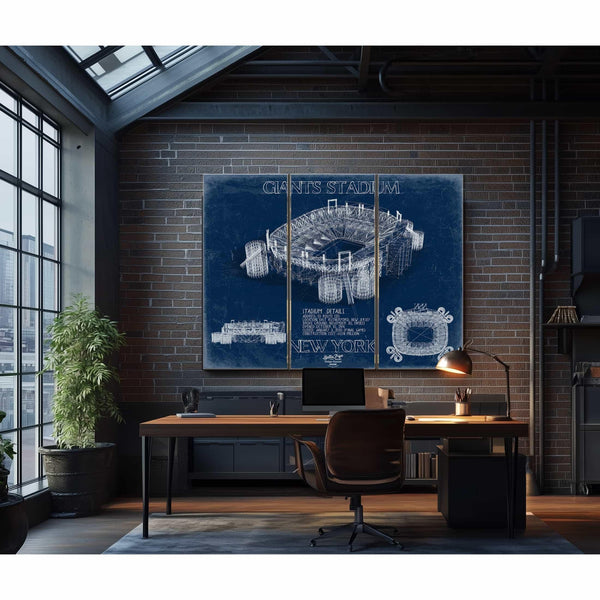 Bella Frye Home & Garden > Decor > Artwork Giants Stadium Wall Art - Original New York Giants Print