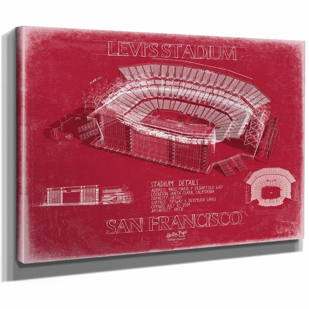 Bella Frye Home & Garden > Decor > Artwork Levi's Stadium Wall Art - Original San Francisco 49ers Fan Print