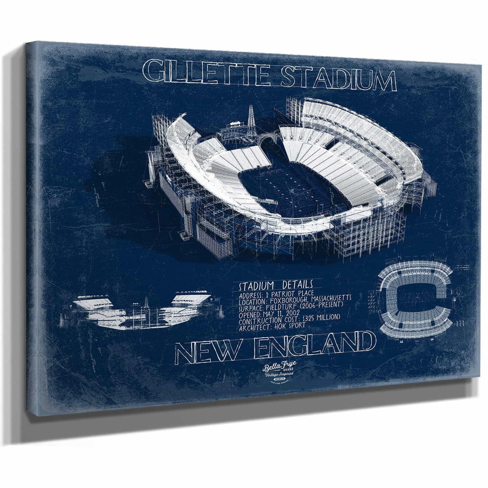 Bella Frye Home & Garden > Decor > Artwork Gillette Stadium Wall Art - Original New England Patriots Print