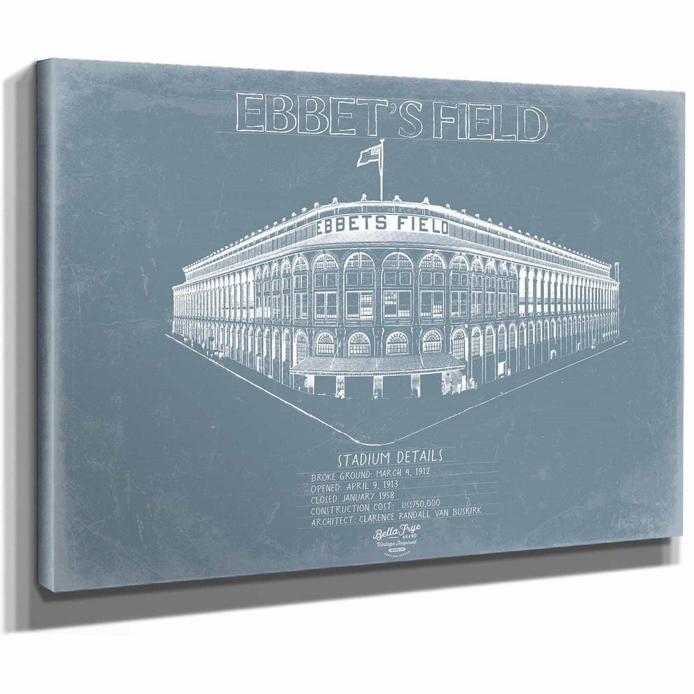 Bella Frye Home & Garden > Decor > Artwork Ebbet's Field Wall Art - Vintage Brooklyn Dodgers Print