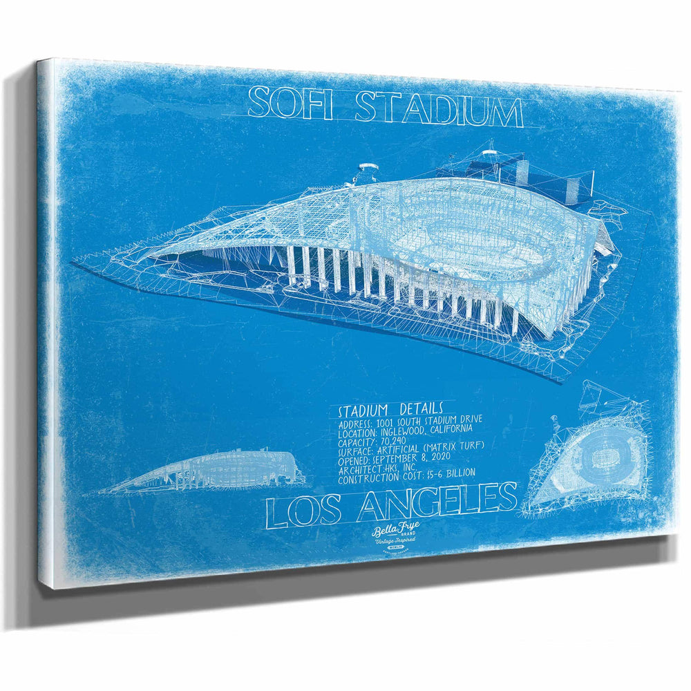 Bella Frye Home & Garden > Decor > Artwork SoFi Stadium Wall Art - LA Rams and Chargers Football Poster