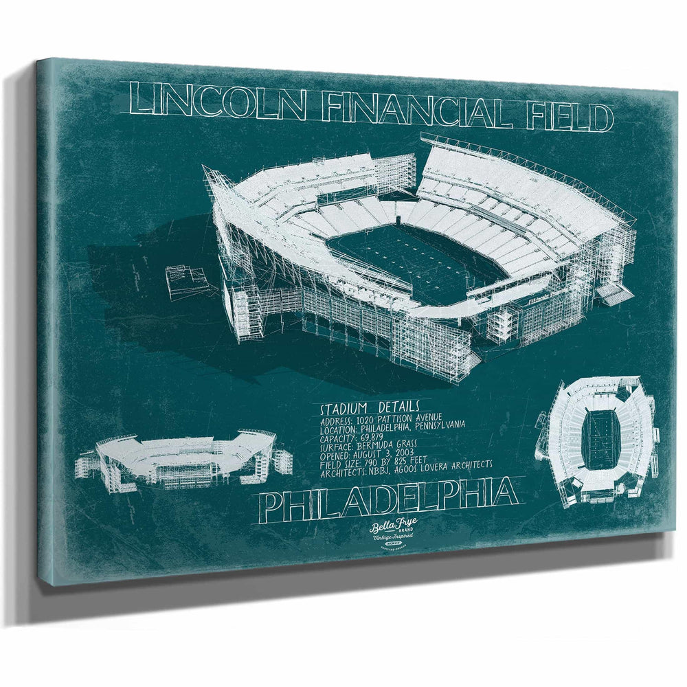 Bella Frye Home & Garden > Decor > Artwork Lincoln Financial Field Wall Art - Original Philadelphia Eagles Print