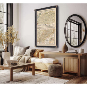 Bella Frye Home & Garden > Decor > Artwork Framed Tennessee Vintage Map - Ornate Embellishment Frame with Print