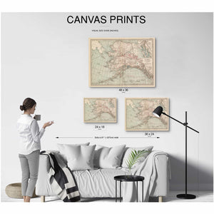 Bella Frye Home & Garden > Decor > Artwork Framed Alaska Vintage Map - Ornate Embellishment Frame with Giclee Print