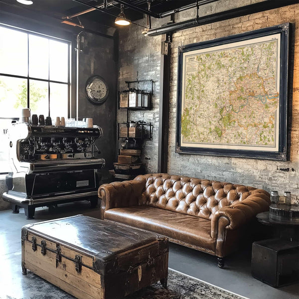 Bella Frye Home & Garden > Decor > Artwork Framed London Vintage Map - Ornate Embellishment Frame with Print