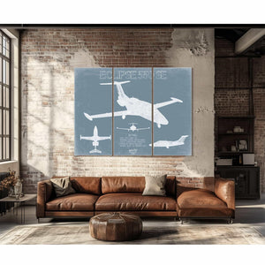 Bella Frye Home & Garden > Decor > Artwork Eclipse 550 SE Aircraft Blueprint Wall Art - Original Airplane Print
