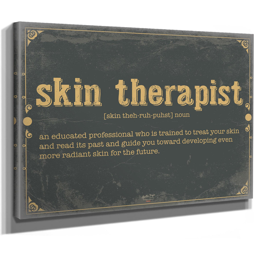 Bella Frye Home & Garden > Decor > Artwork Skin Therapist Word Definition Wall Art - Gift for Skin Therapist Dictionary Artwork