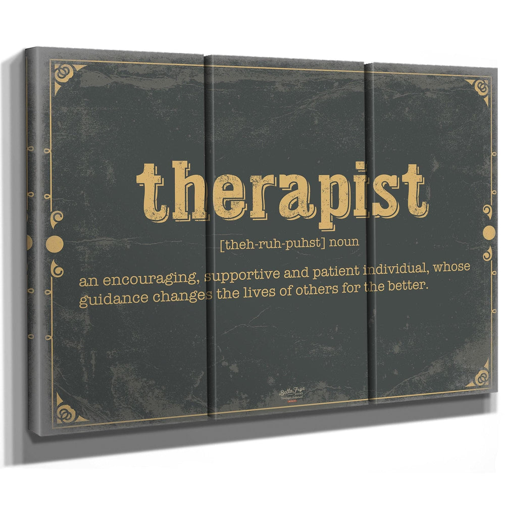 Bella Frye Home & Garden > Decor > Artwork Therapist Word Definition Wall Art - Gift for Therapist Dictionary Artwork