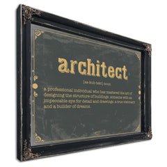Bella Frye Home & Garden > Decor > Artwork Architect Word Definition Wall Art - Gift for Architect Dictionary Artwork