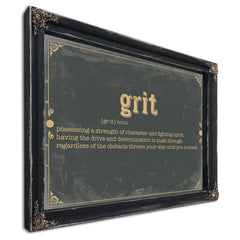 Bella Frye Home & Garden > Decor > Artwork Grit Word Definition Wall Art - Gift for Grit Dictionary Artwork