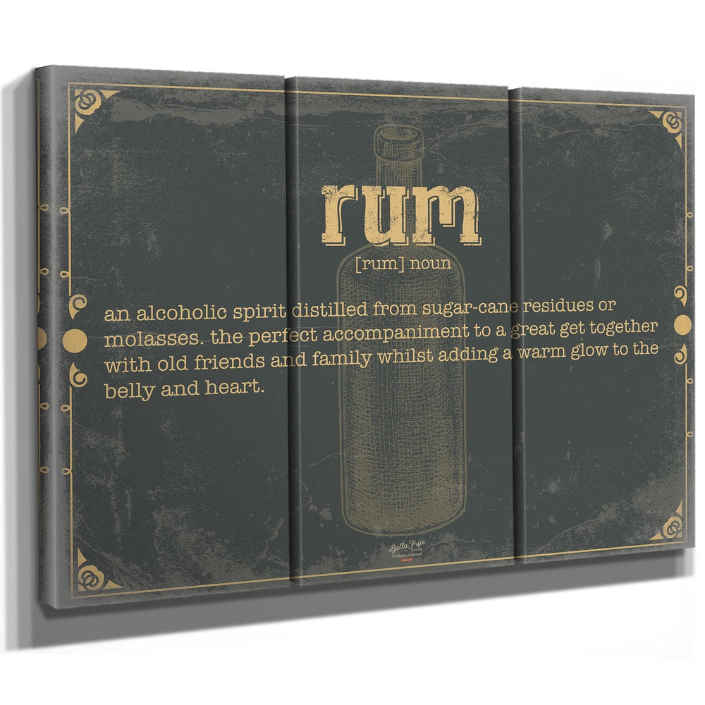 Bella Frye Home & Garden > Decor > Artwork Rum Word Definition Wall Art - Gift for Rum Dictionary Artwork