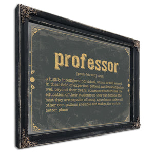 Bella Frye Home & Garden > Decor > Artwork Professor Word Definition Wall Art - Gift for Professor Dictionary Artwork