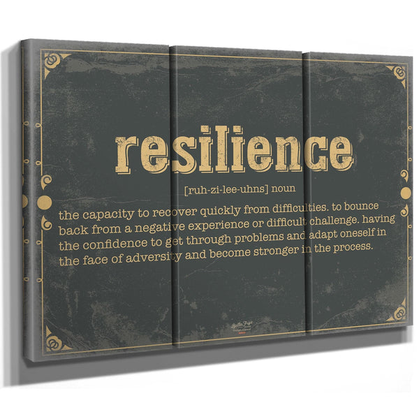 Bella Frye Home & Garden > Decor > Artwork Resilience Word Definition Wall Art - Gift for Resilience Dictionary Artwork