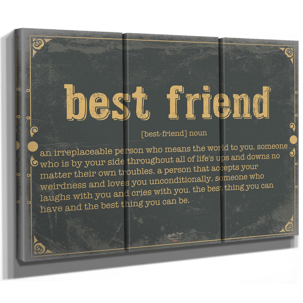 a wooden plaque with the words best friend on it