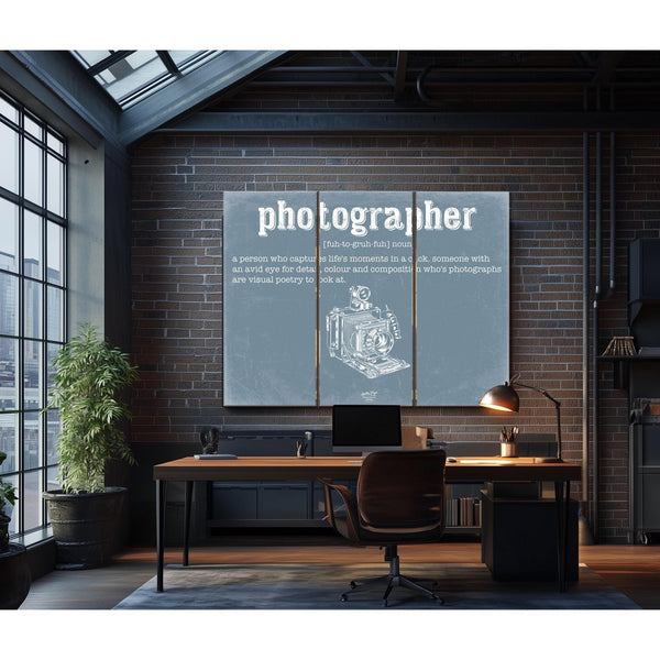Bella Frye Home & Garden > Decor > Artwork Photographer Definition Wall Art - Gift for Photographer Dictionary Artwork