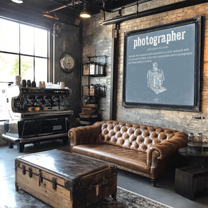 Bella Frye Home & Garden > Decor > Artwork Photographer Definition Wall Art - Gift for Photographer Dictionary Artwork