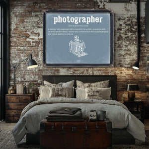 Bella Frye Home & Garden > Decor > Artwork Photographer Definition Wall Art - Gift for Photographer Dictionary Artwork