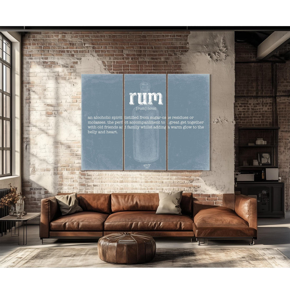 Bella Frye Home & Garden > Decor > Artwork Rum Definition Wall Art - Gift for Rum Dictionary Artwork