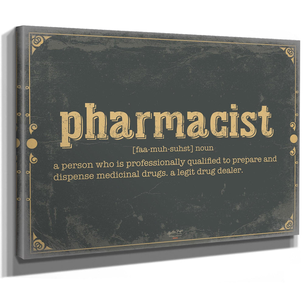 Bella Frye Home & Garden > Decor > Artwork Pharmacist Definition Wall Art - Gift for Pharmacist Dictionary Artwork