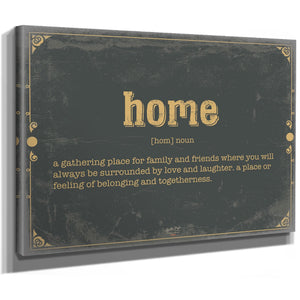 Bella Frye Home & Garden > Decor > Artwork Home Word Definition Wall Art - Gift for Home Dictionary Artwork