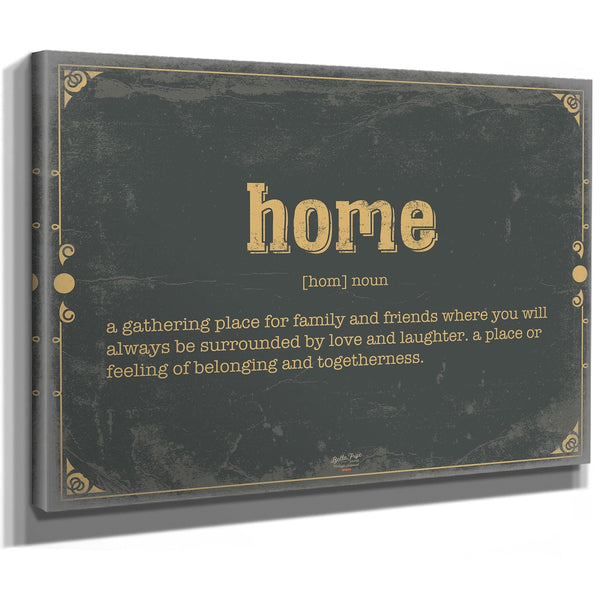 Bella Frye Home & Garden > Decor > Artwork Home Word Definition Wall Art - Gift for Home Dictionary Artwork