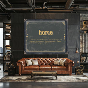 Bella Frye Home & Garden > Decor > Artwork Home Word Definition Wall Art - Gift for Home Dictionary Artwork
